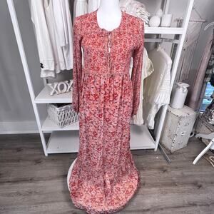 Xhilaration Pink Floral Midi Dress